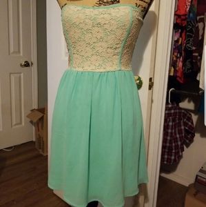 Rue21 teal and white dress